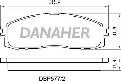 Danaher DBP577/2 - Тормозные колодки, дисковые, комплект autodnr.net