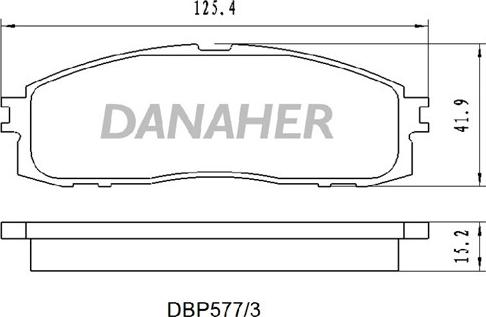 Danaher DBP577/3 - Тормозные колодки, дисковые, комплект autodnr.net