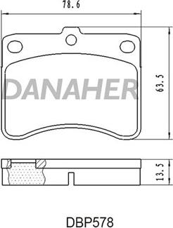 Danaher DBP578 - Гальмівні колодки, дискові гальма autocars.com.ua