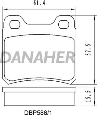 Danaher DBP586/1 - Гальмівні колодки, дискові гальма autocars.com.ua