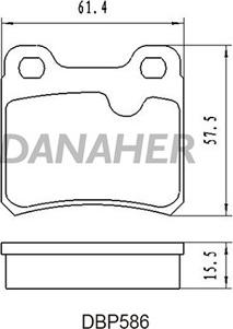 Danaher DBP586 - Гальмівні колодки, дискові гальма autocars.com.ua