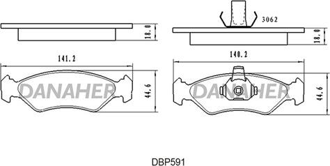 Danaher DBP591 - Гальмівні колодки, дискові гальма autocars.com.ua