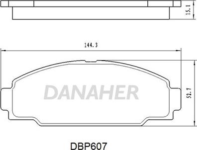 Danaher DBP607 - Гальмівні колодки, дискові гальма autocars.com.ua