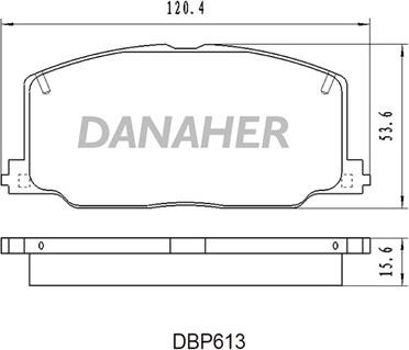 Danaher DBP613 - Гальмівні колодки, дискові гальма autocars.com.ua