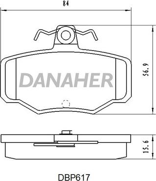 Danaher DBP617 - Гальмівні колодки, дискові гальма autocars.com.ua