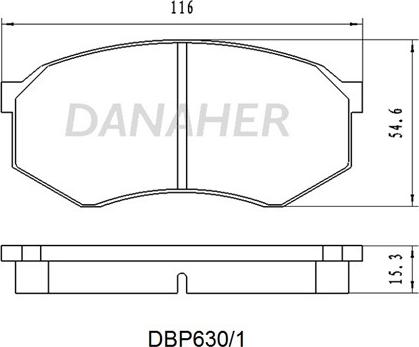 Danaher DBP630/1 - Гальмівні колодки, дискові гальма autocars.com.ua