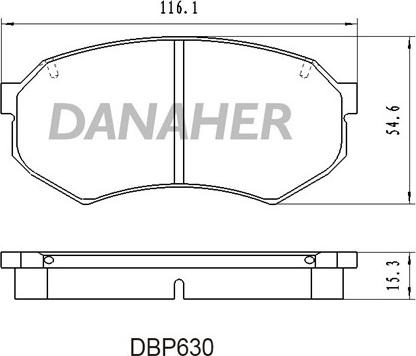 Danaher DBP630 - Гальмівні колодки, дискові гальма autocars.com.ua