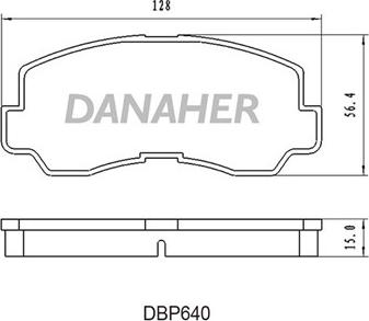 Danaher DBP640 - Тормозные колодки, дисковые, комплект autodnr.net