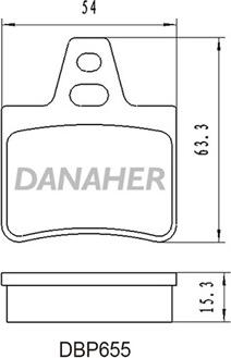 Danaher DBP655 - Гальмівні колодки, дискові гальма autocars.com.ua