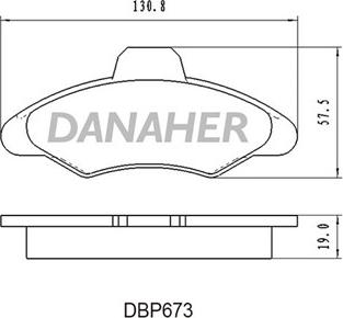 Danaher DBP673 - Гальмівні колодки, дискові гальма autocars.com.ua