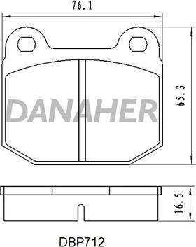 Danaher DBP712 - Гальмівні колодки, дискові гальма autocars.com.ua