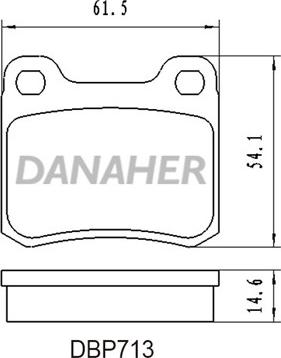 Danaher DBP713 - Тормозные колодки, дисковые, комплект autodnr.net