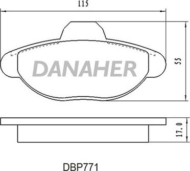 Danaher DBP771 - Гальмівні колодки, дискові гальма autocars.com.ua