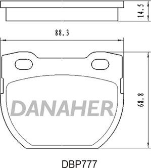 Danaher DBP777 - Гальмівні колодки, дискові гальма autocars.com.ua
