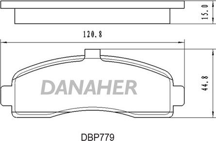 Danaher DBP779 - Гальмівні колодки, дискові гальма autocars.com.ua