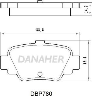 Danaher DBP780 - Гальмівні колодки, дискові гальма autocars.com.ua