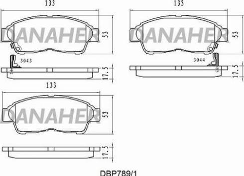 Danaher DBP789/1 - Гальмівні колодки, дискові гальма autocars.com.ua