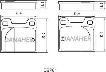 Danaher DBP81 - Гальмівні колодки, дискові гальма autocars.com.ua