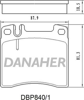 Danaher DBP840/1 - Гальмівні колодки, дискові гальма autocars.com.ua