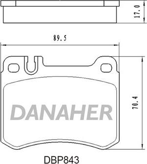 Danaher DBP843 - Тормозные колодки, дисковые, комплект autodnr.net