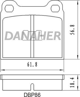 Danaher DBP86 - Гальмівні колодки, дискові гальма autocars.com.ua