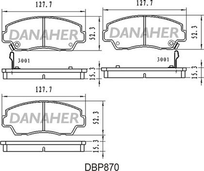 Danaher DBP870 - Гальмівні колодки, дискові гальма autocars.com.ua