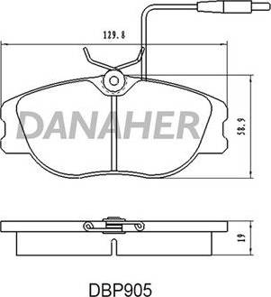 Danaher DBP905 - Гальмівні колодки, дискові гальма autocars.com.ua