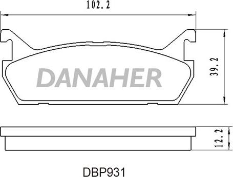 Danaher DBP931 - Гальмівні колодки, дискові гальма autocars.com.ua