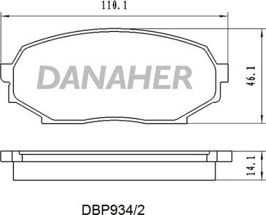 Danaher DBP934/2 - Гальмівні колодки, дискові гальма autocars.com.ua