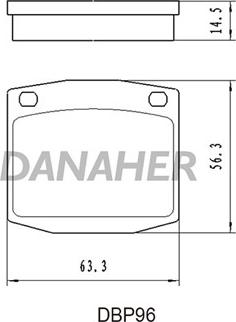 Danaher DBP96 - Гальмівні колодки, дискові гальма autocars.com.ua