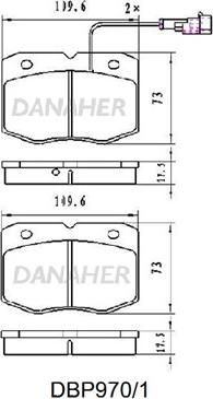 Danaher DBP970/1 - Гальмівні колодки, дискові гальма autocars.com.ua