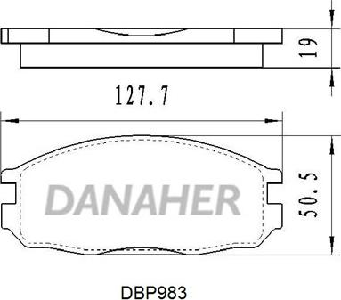 Danaher DBP983 - Гальмівні колодки, дискові гальма autocars.com.ua