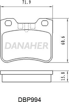 Danaher DBP994 - Тормозные колодки, дисковые, комплект autodnr.net