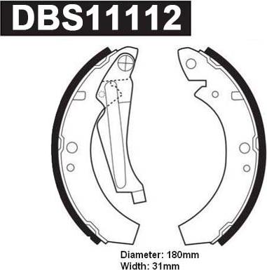 Danaher DBS11112 - Комплект гальм, барабанний механізм autocars.com.ua