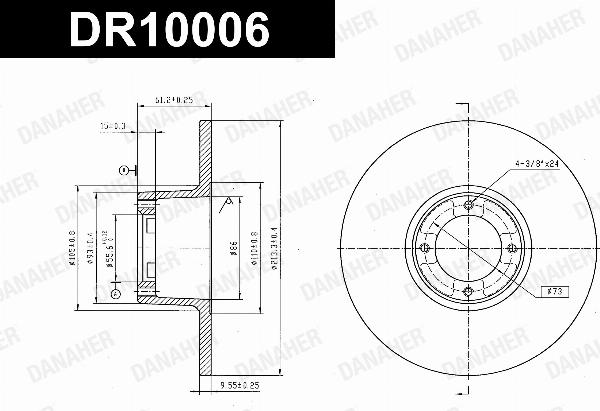 Danaher DR10006 - Гальмівний диск autocars.com.ua