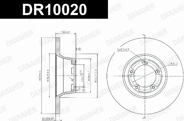 Danaher DR10020 - Гальмівний диск autocars.com.ua
