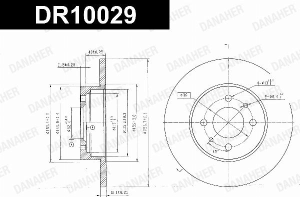 Danaher DR10029 - Гальмівний диск autocars.com.ua