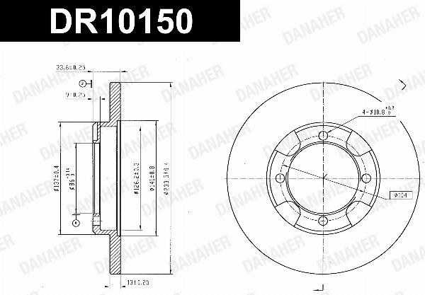 Danaher DR10150 - Гальмівний диск autocars.com.ua