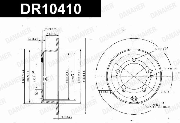 Danaher DR10410 - Гальмівний диск autocars.com.ua
