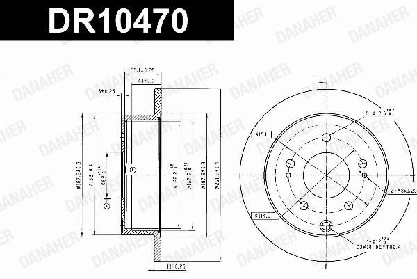 Danaher DR10470 - Гальмівний диск autocars.com.ua