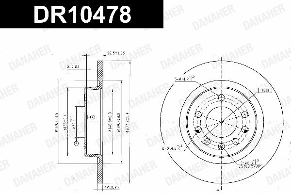Danaher DR10478 - Гальмівний диск autocars.com.ua