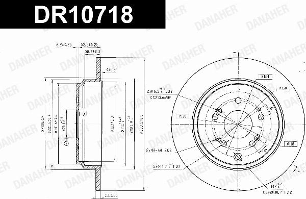 Danaher DR10718 - Гальмівний диск autocars.com.ua