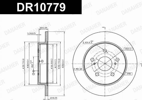 Danaher DR10779 - Гальмівний диск autocars.com.ua