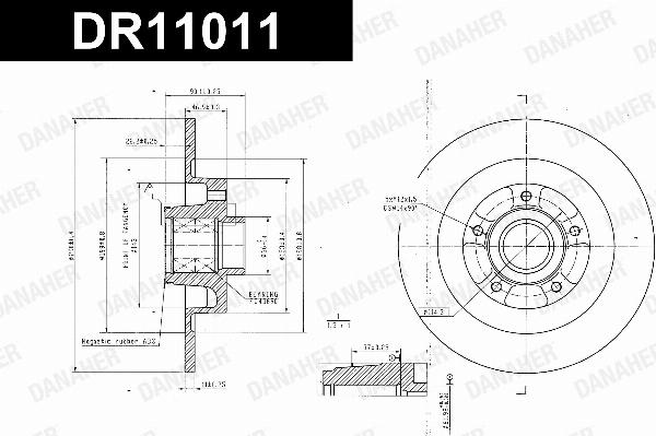 Danaher DR11011 - Гальмівний диск autocars.com.ua