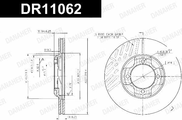 Danaher DR11062 - Гальмівний диск autocars.com.ua