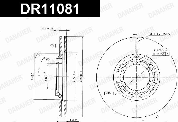 Danaher DR11081 - Гальмівний диск autocars.com.ua