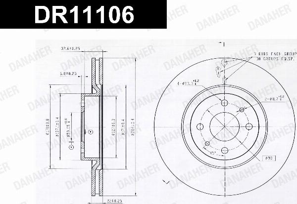 Danaher DR11106 - Гальмівний диск autocars.com.ua