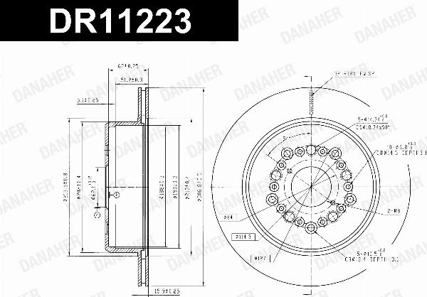 Danaher DR11223 - Гальмівний диск autocars.com.ua