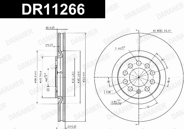 Danaher DR11266 - Гальмівний диск autocars.com.ua