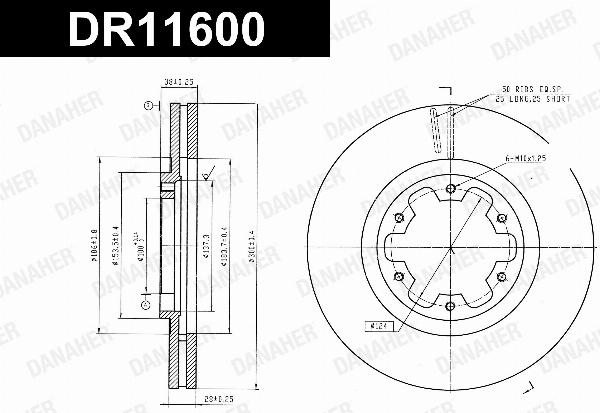 Danaher DR11600 - Гальмівний диск autocars.com.ua